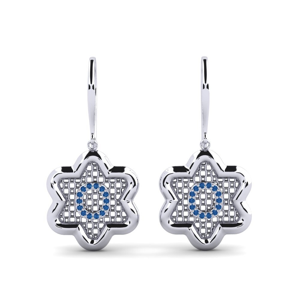 Dark Blue Zirconia Women's Earring Girandole O