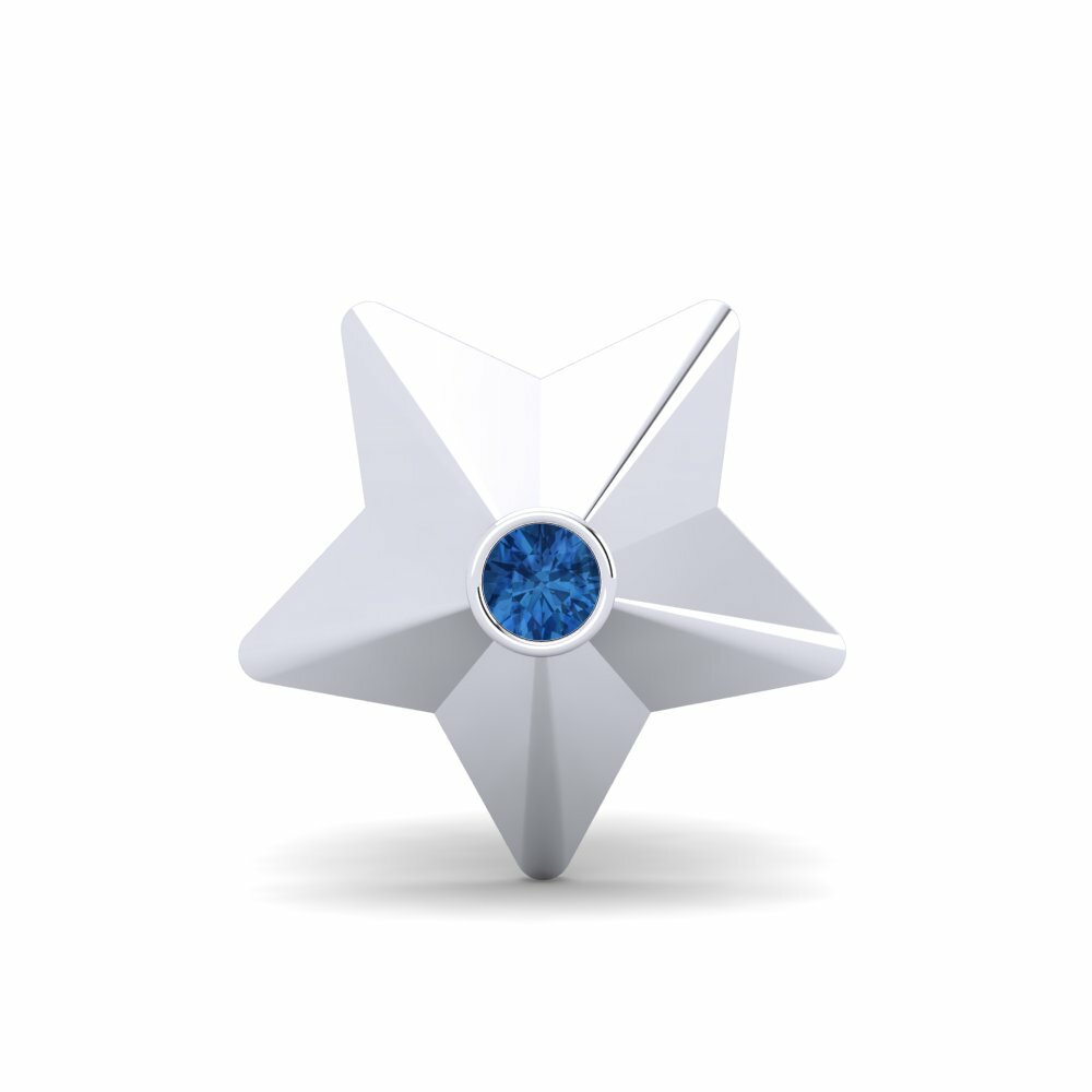 Zircone Blu Scuro Orecchino da uomo Cosa