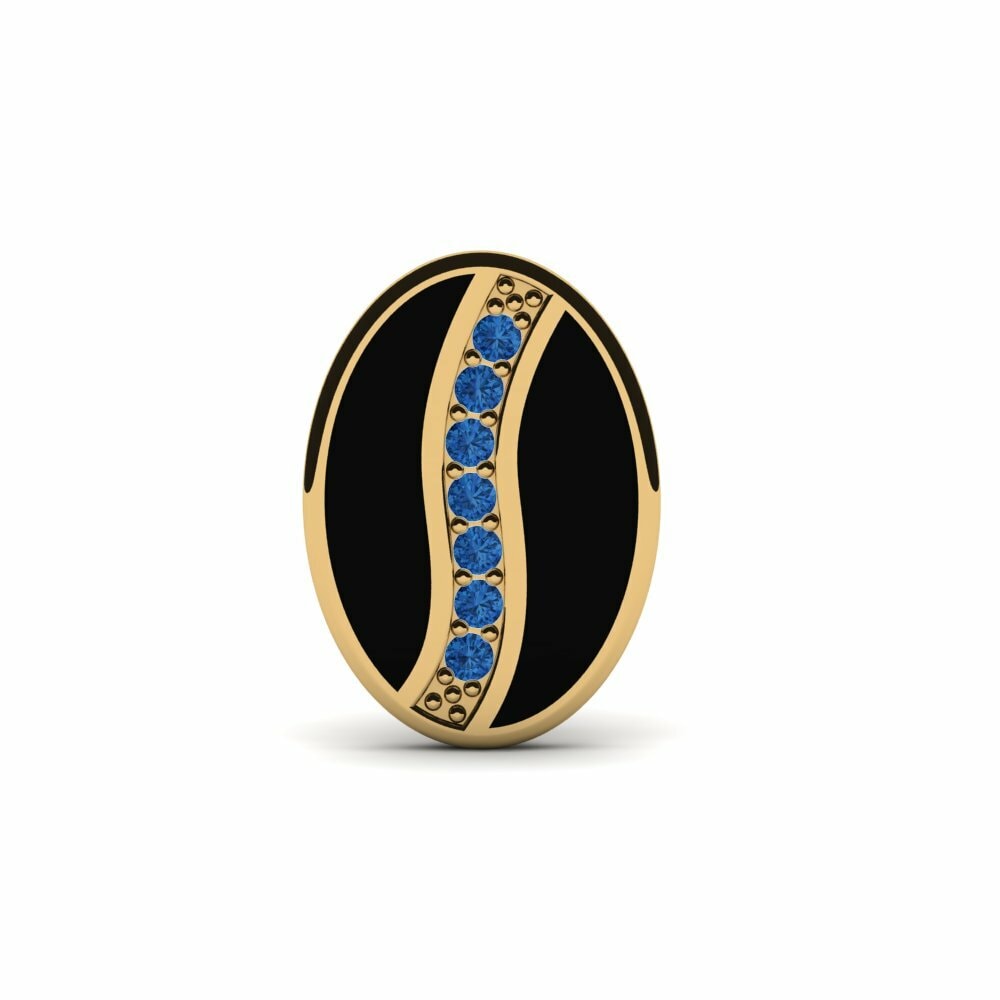 Zircone Blu Scuro Orecchino da uomo Crabb