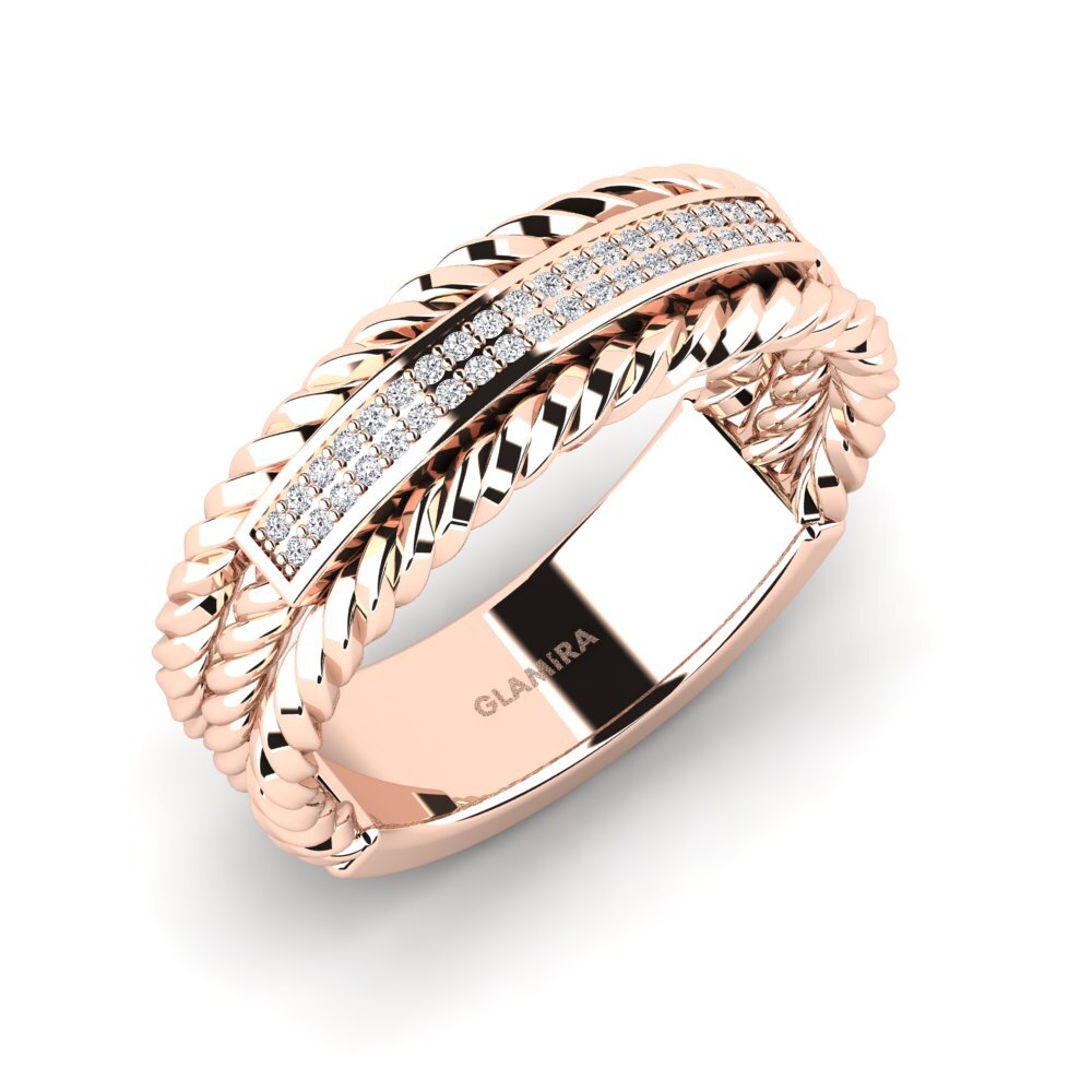 18ct Rose Gold Diamond Men's Ring Aglaval