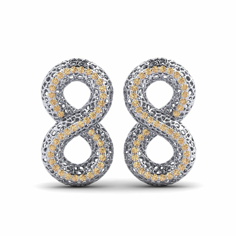 Boucle d'oreille femme Benevole Diamant Brun