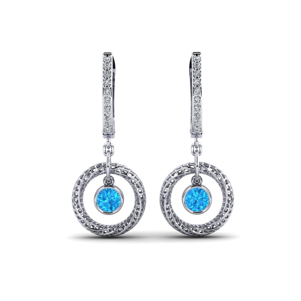 Blue Topaz Women's Earring Juteux