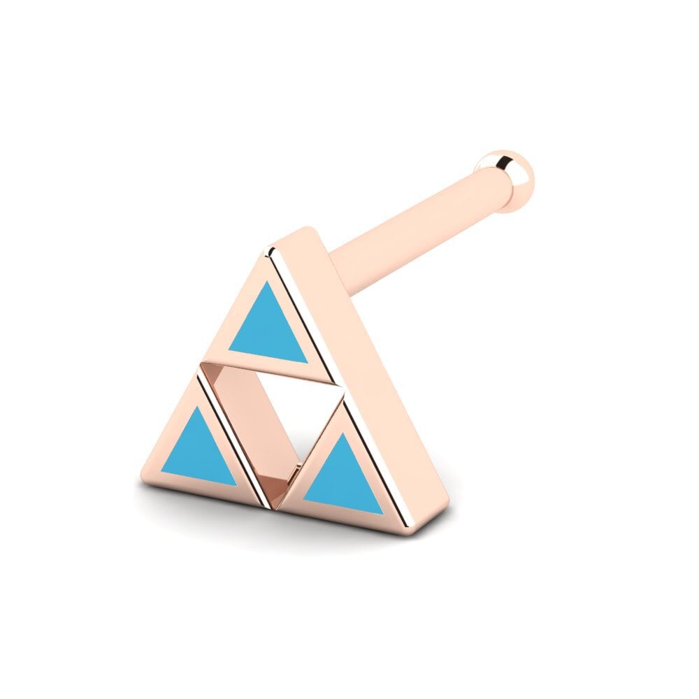 14k Oro Rosa Piercing Nariz Cranye