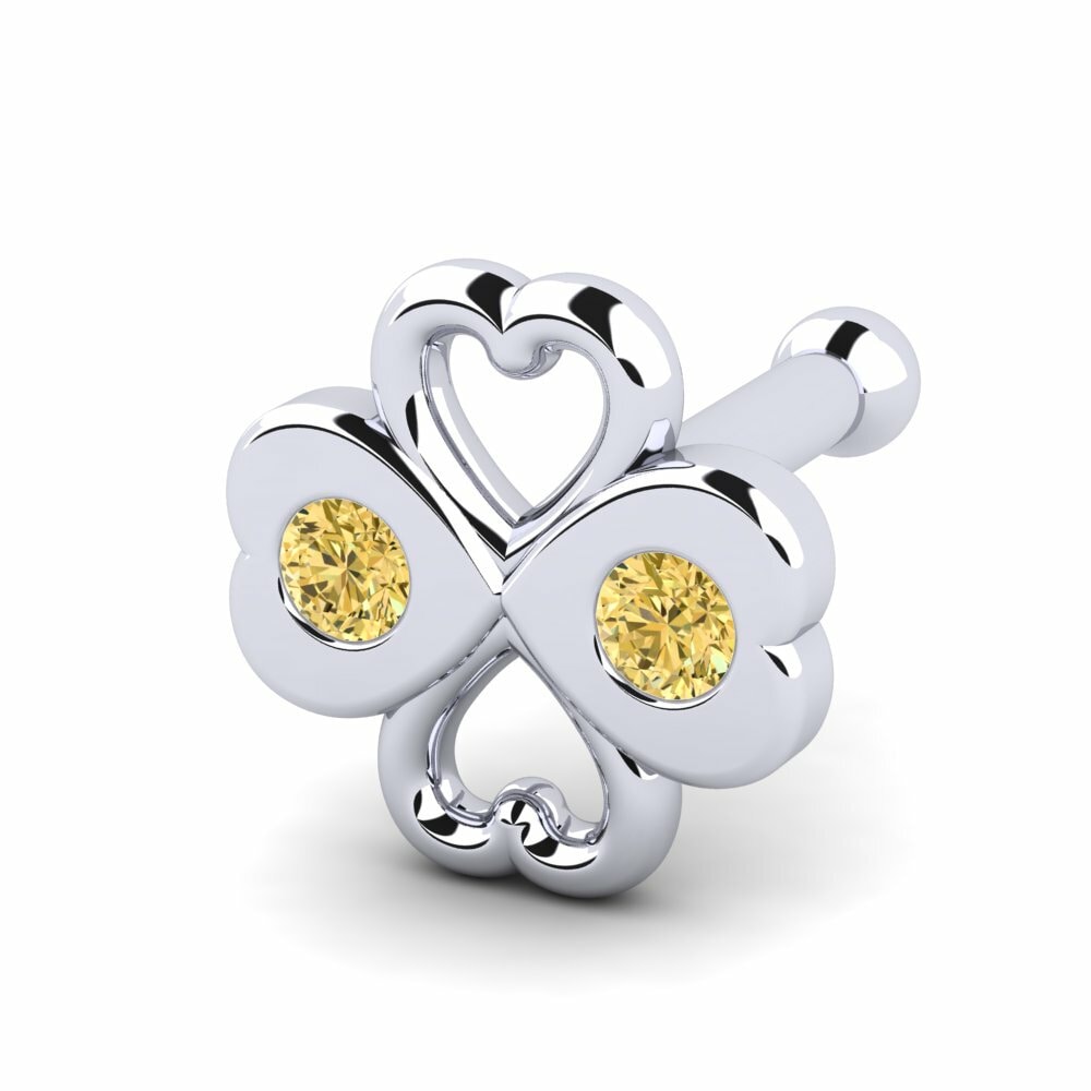 Yellow Diamond Nose Pin Decenta
