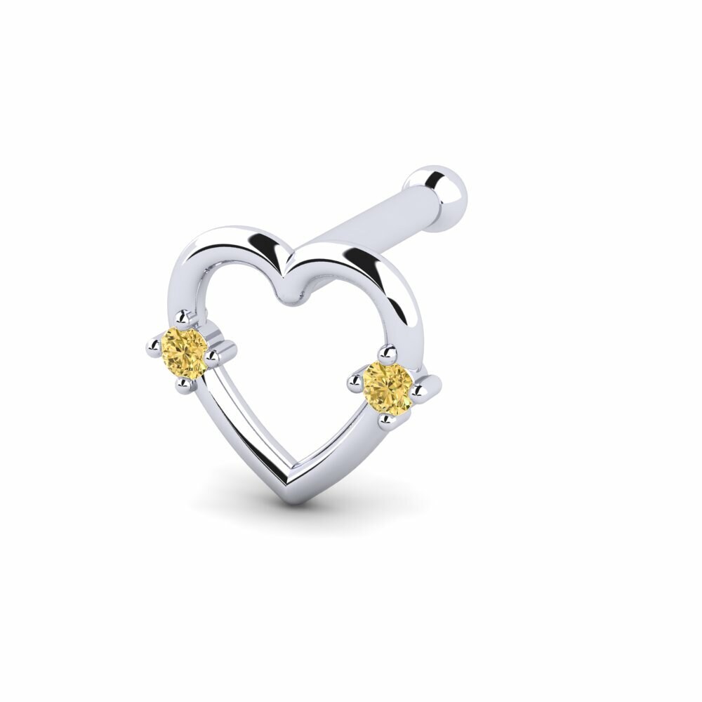 Yellow Diamond Nose Pin Degel