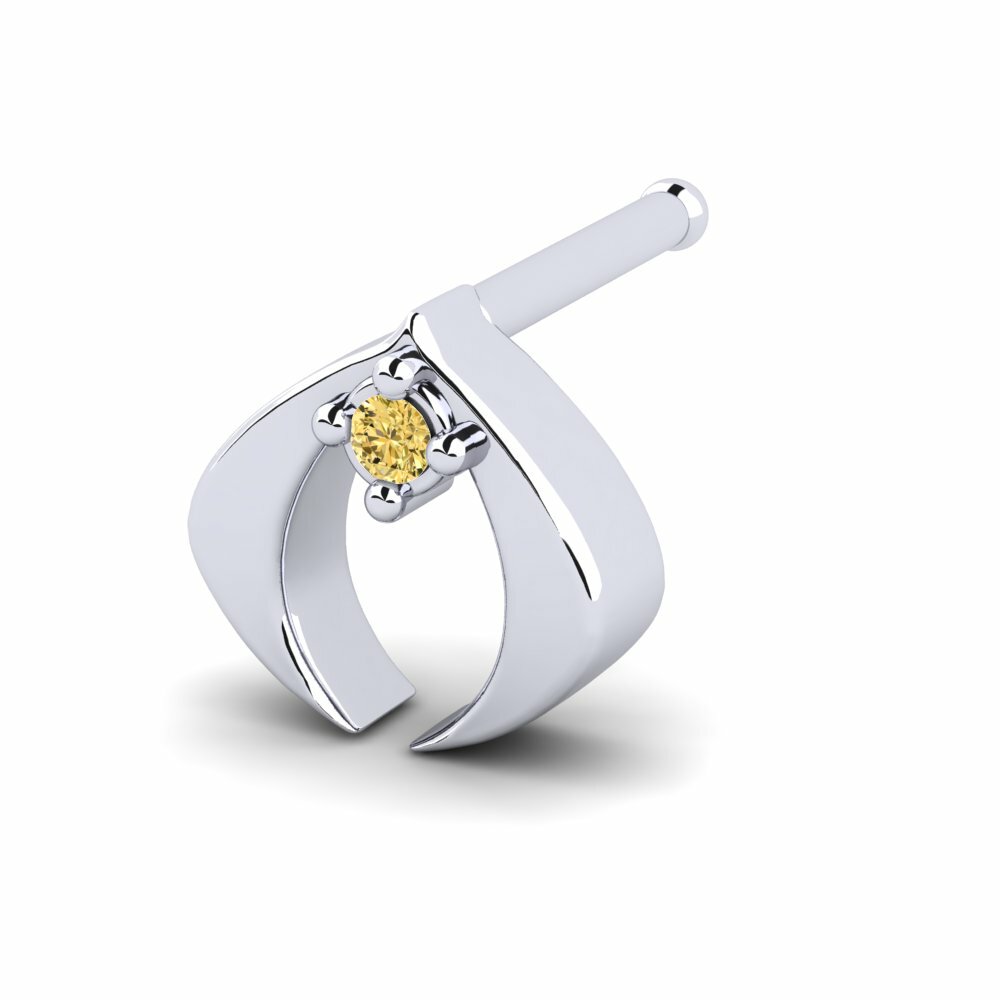 Yellow Diamond Nose Pin Deliberant