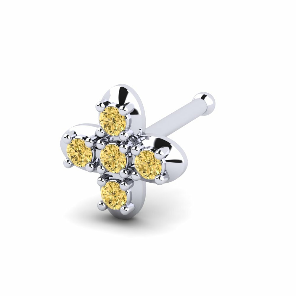 Yellow Diamond Nose Pin Deliciany