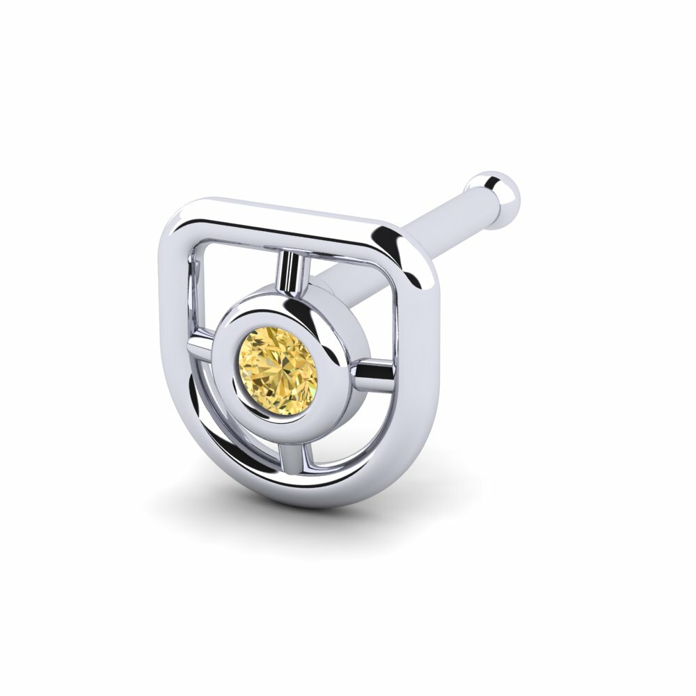 Yellow Diamond Nose Pin Derangera
