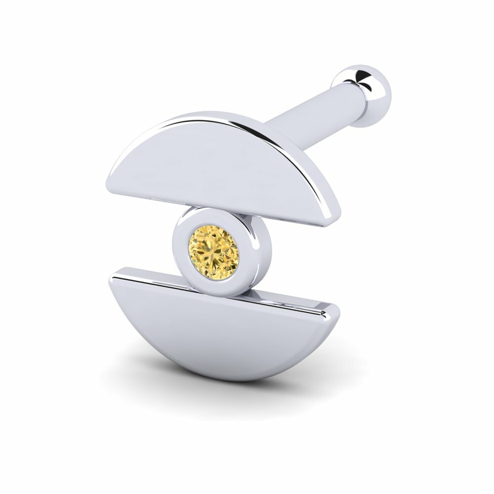 Yellow Diamond Nose Pin Detritus