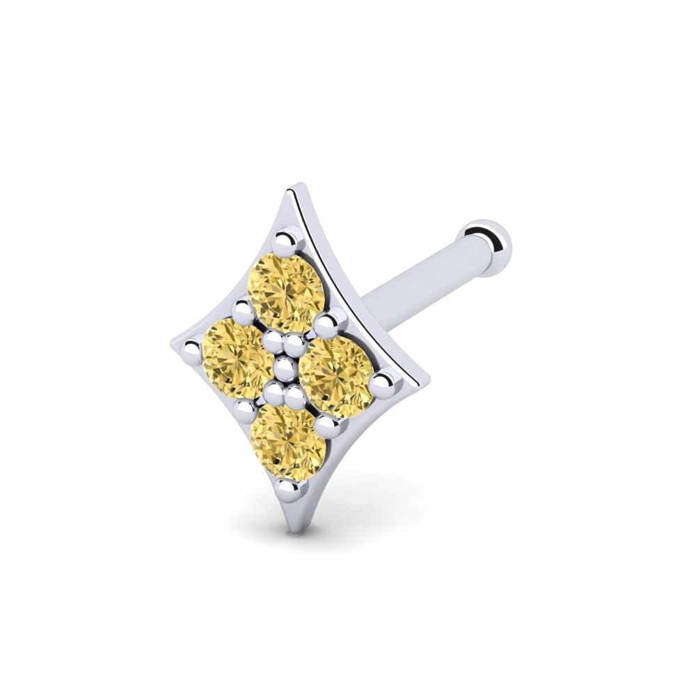 Yellow Diamond Nose Pin Apeak
