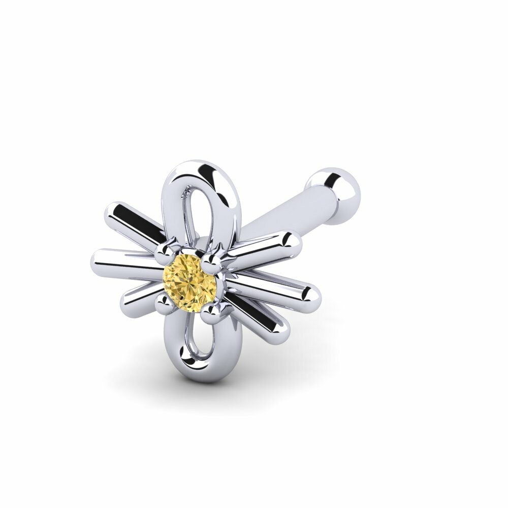 Yellow Diamond Nose Pin Donanel