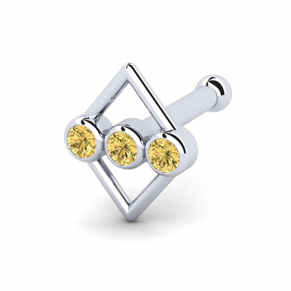 Yellow Diamond Nose Pin Donette