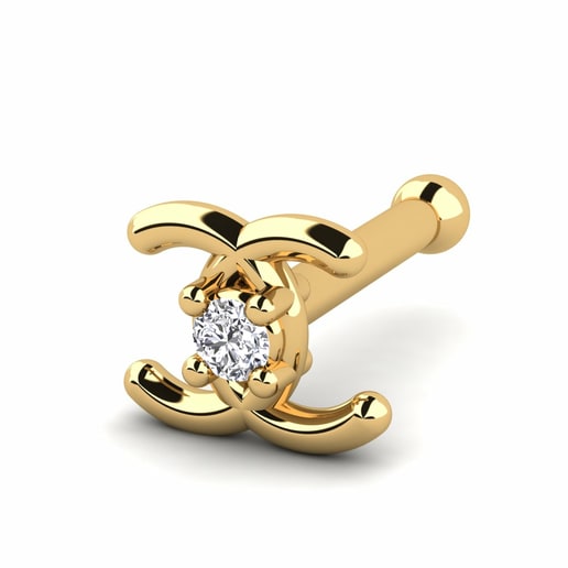 Piercing Nariz Eliz Oro Amarillo 585 & Diamante