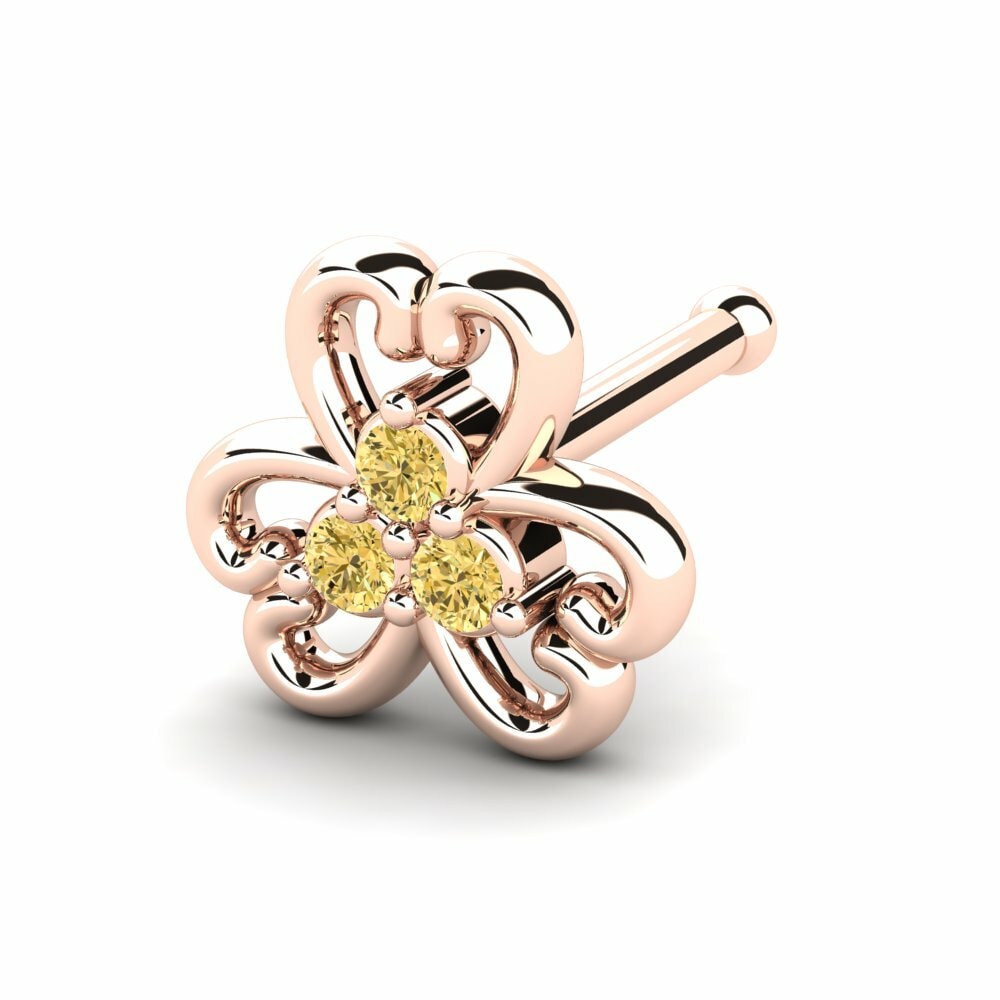 Yellow Diamond Nose Pin Empeigne