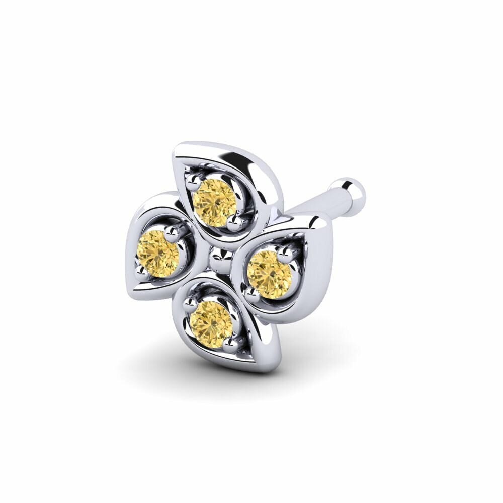 Yellow Diamond Nose Pin Emprisme