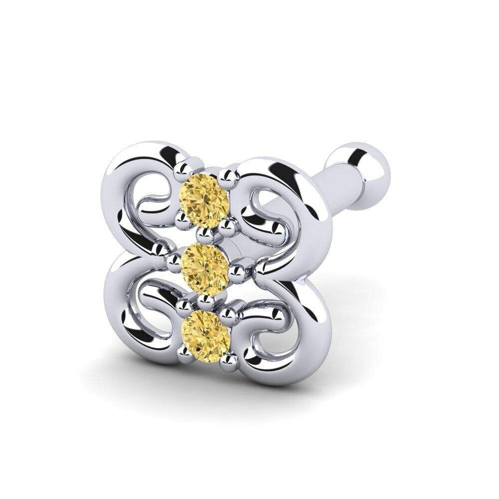 Yellow Diamond Nose Pin Erasmos