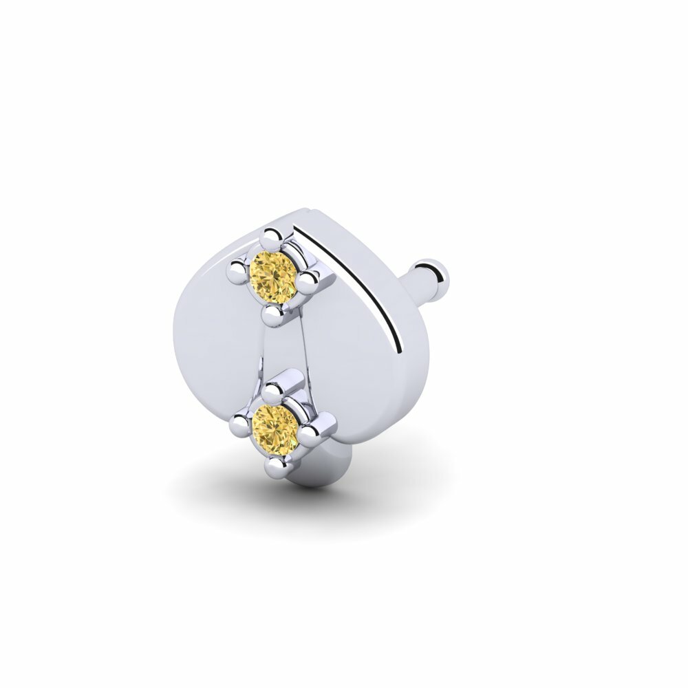 Yellow Diamond Nose Pin Ferluga