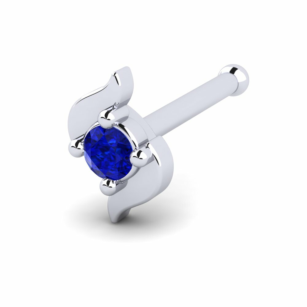 Sapphire Nose Pin Finger