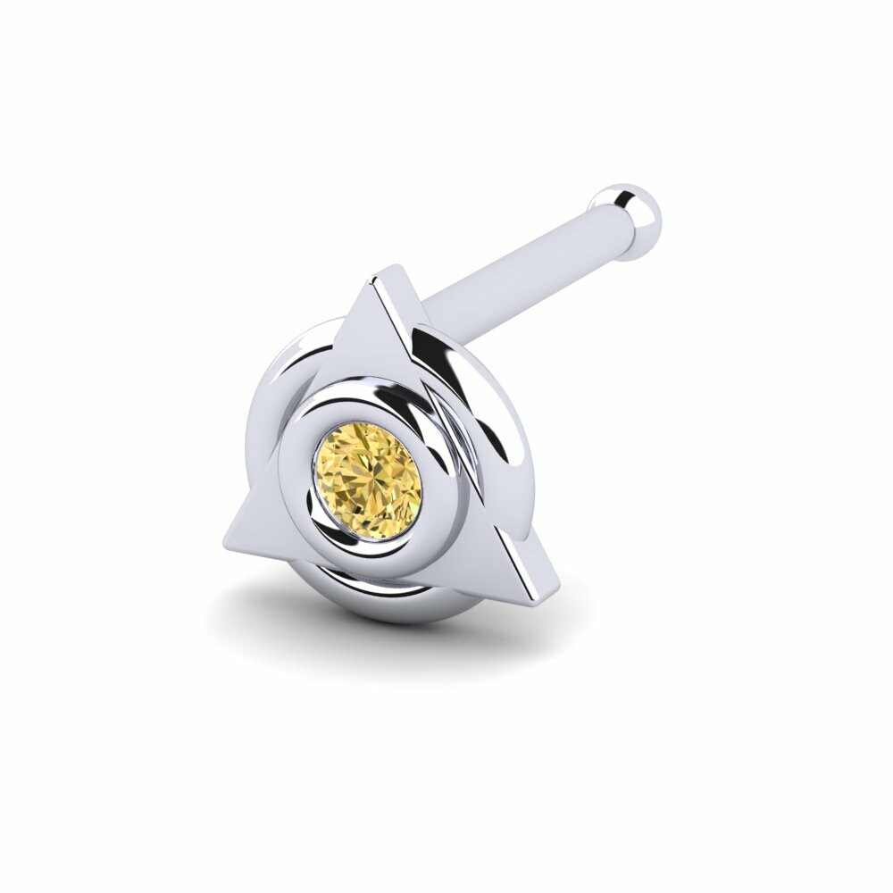 Piercing Nariz Flast Diamante Amarillo