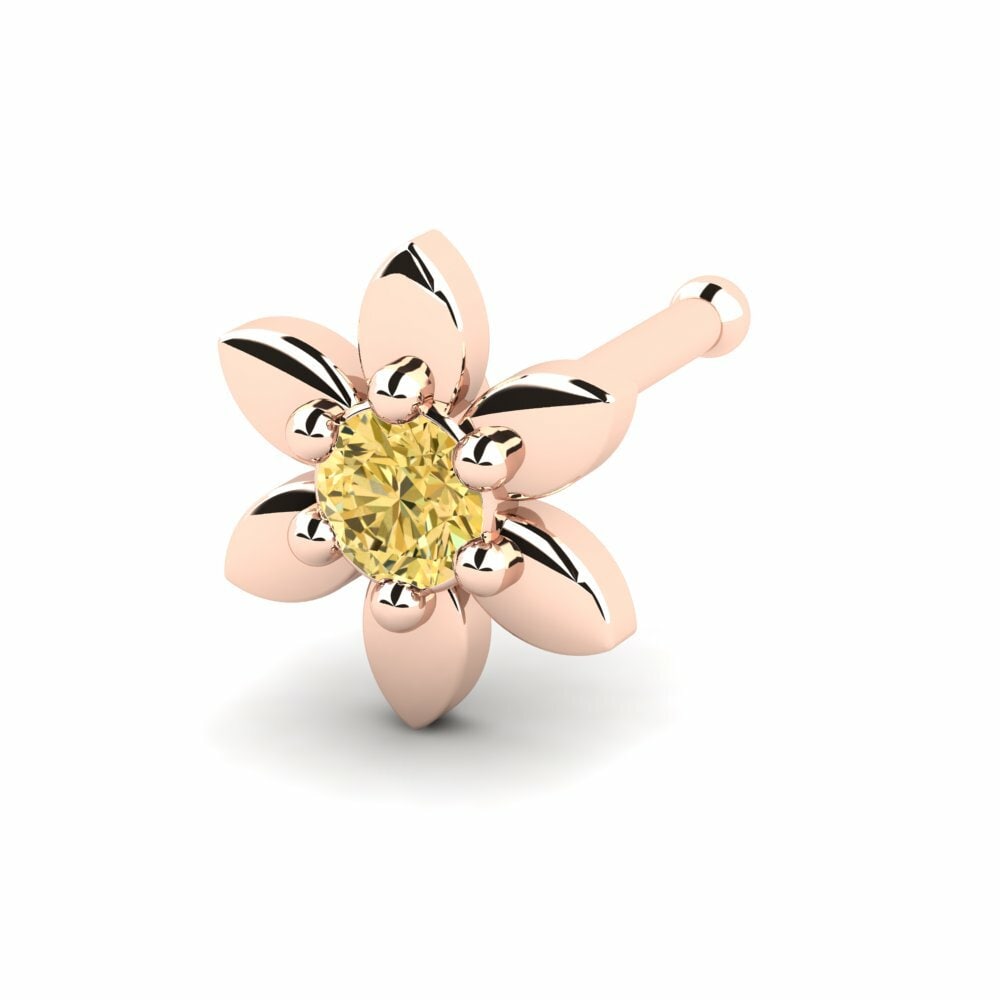 Yellow Diamond Nose Pin Flitted