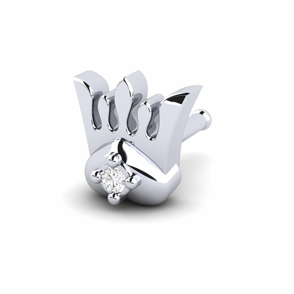 Diamant-saffier Neus Pin Folade