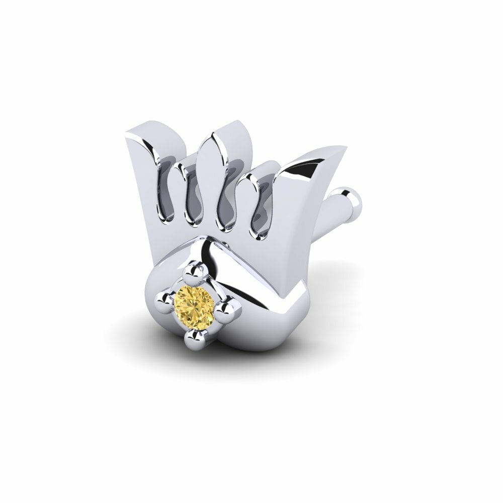 Yellow Diamond Nose Pin Folade