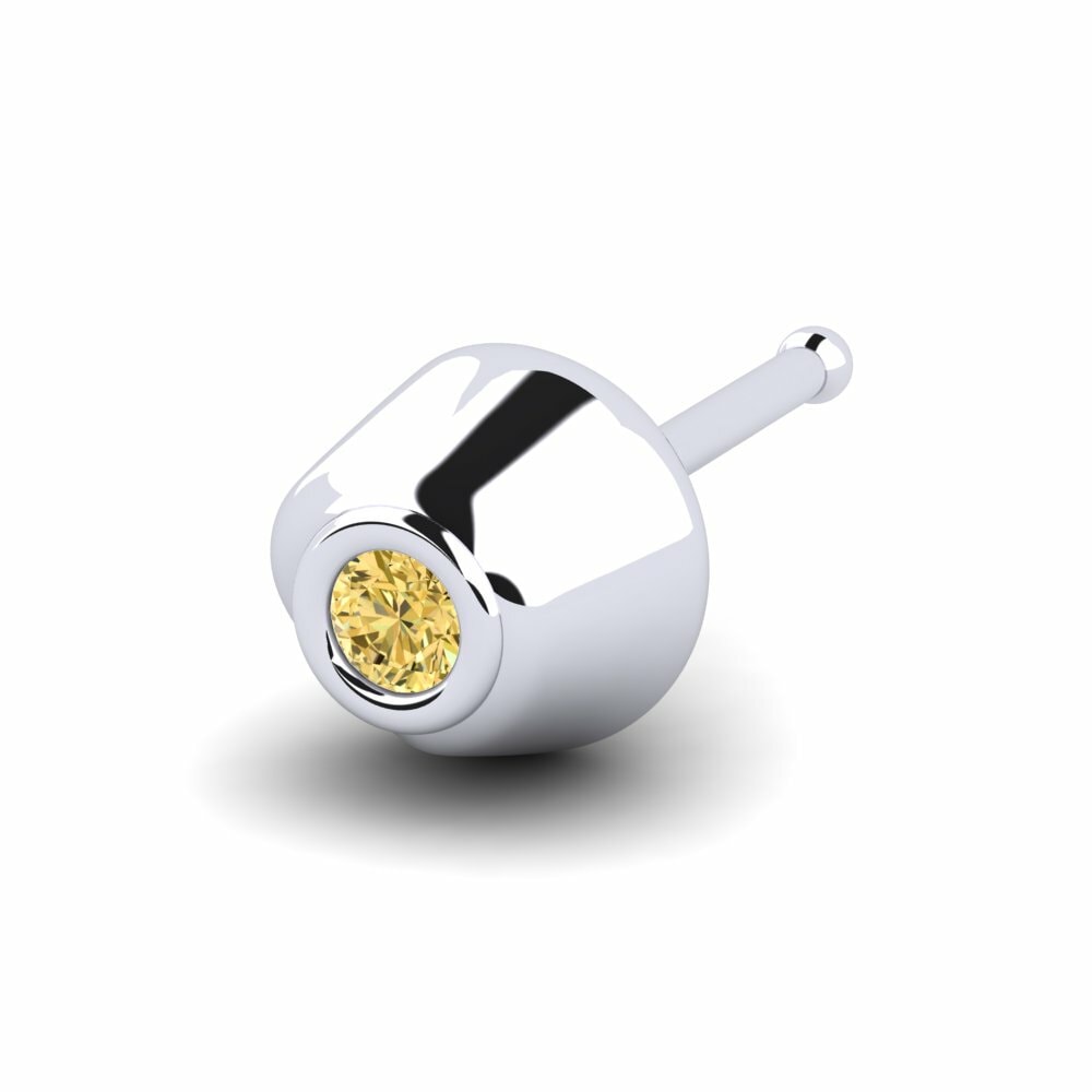 Yellow Diamond Nose Pin Glomus