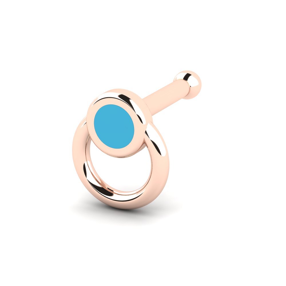 14k Oro Rosa Piercing Nariz Jaunitan