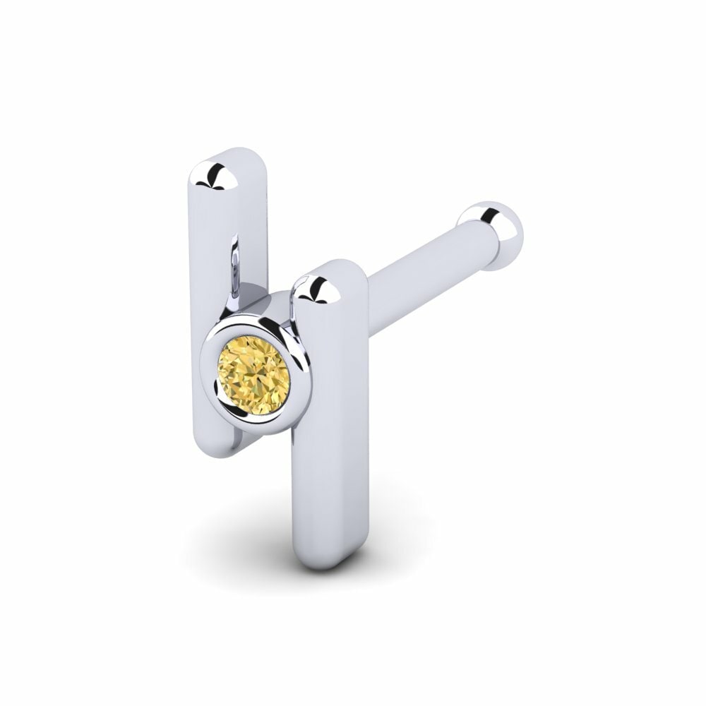 Yellow Diamond Nose Pin Zeugma