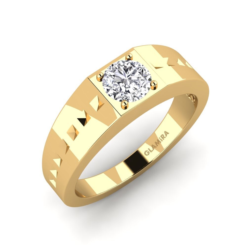 18ct Yellow Gold Lab Grown Diamond Men's Ring Adila