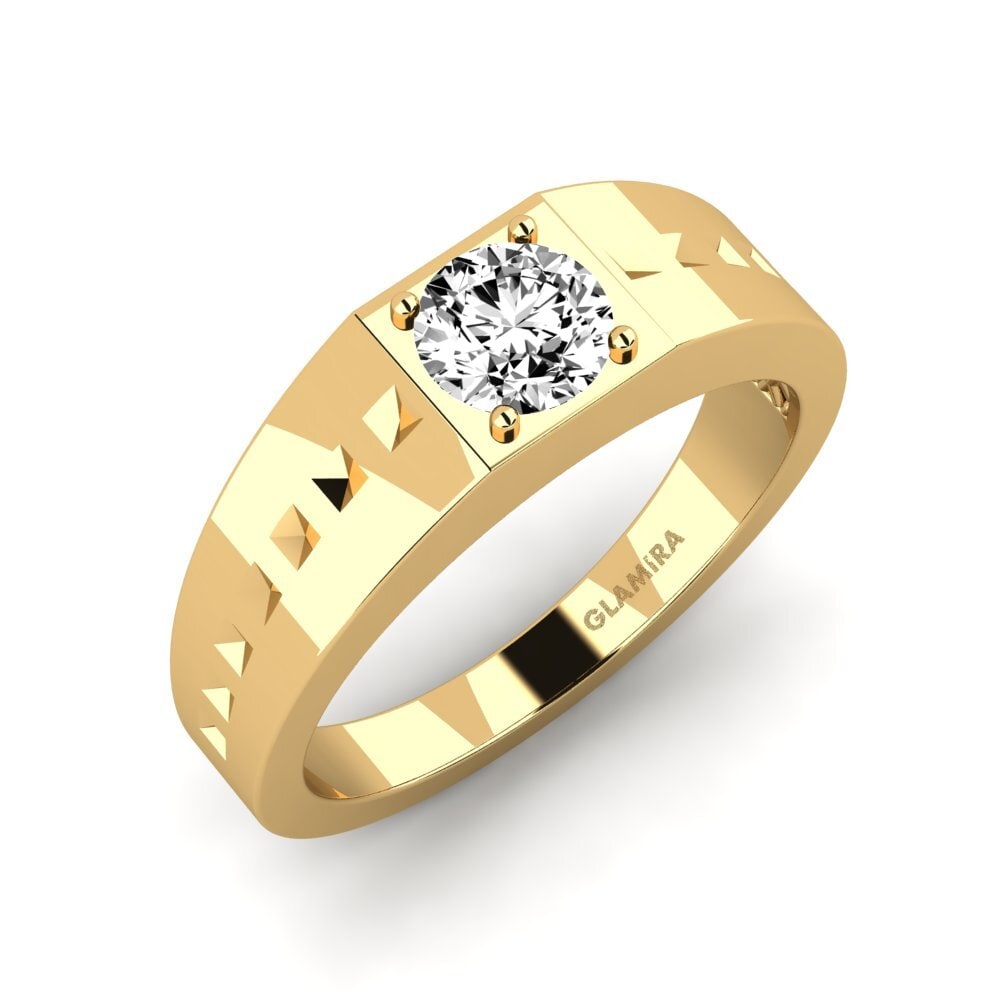 Oro Giallo 585 Moissanite Anello da uomo Adila