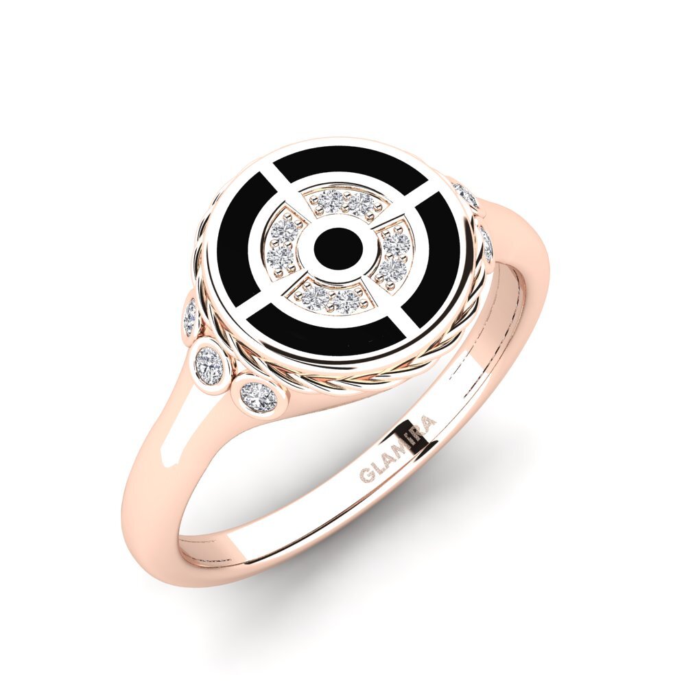 Anello Con Teschio E Diamante Creato In Laboratorio, Argento 925 Placcato Oro Giallo 14K - IraTouchJewellery - Foto 3