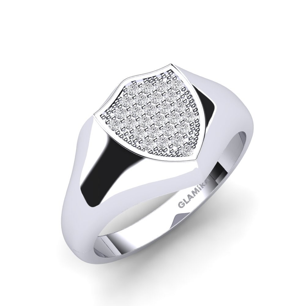 Buy 0.27 Carat Round cut 18ct White Gold Lab Grown Diamond Men's Ring ...
