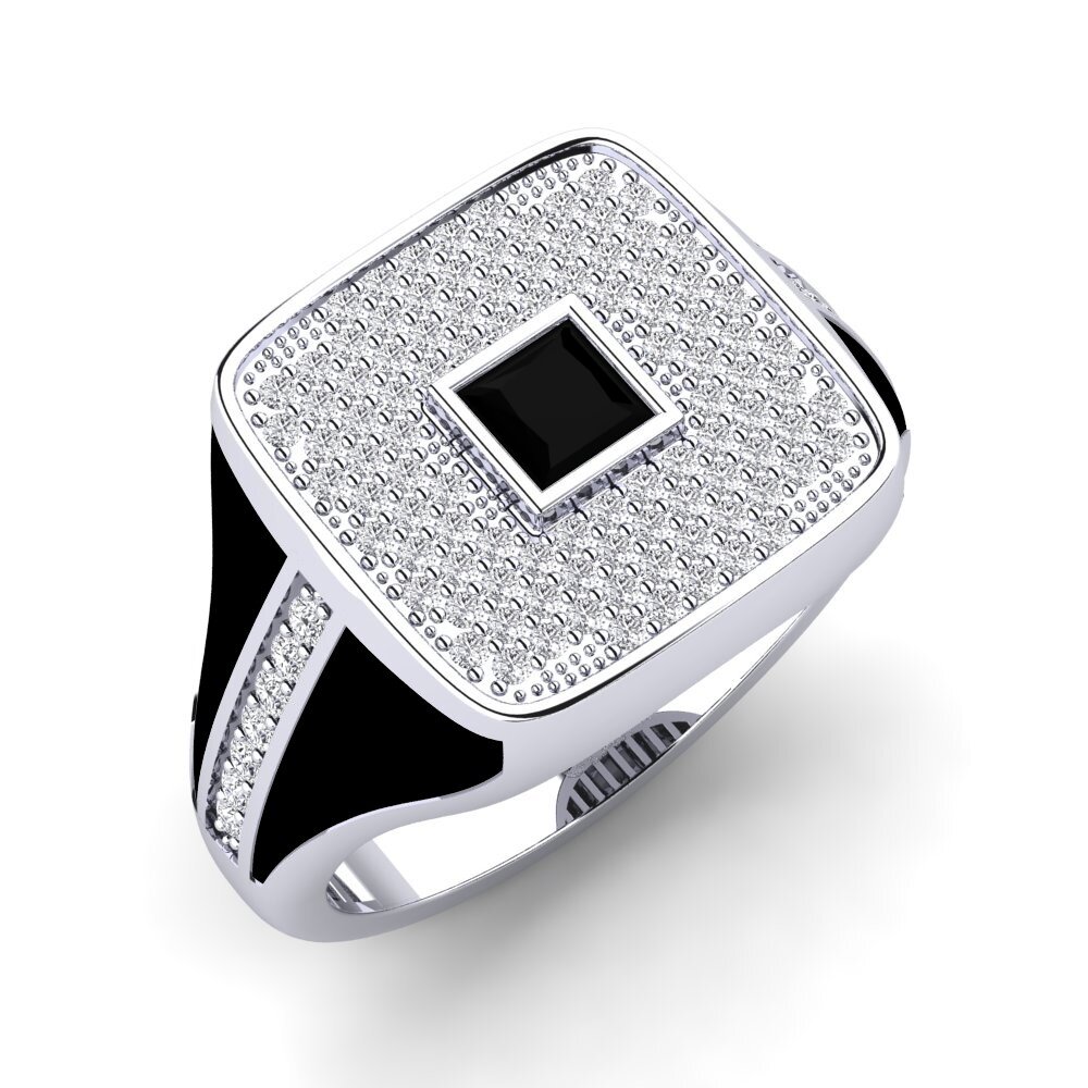 Schwarzer Saphir Herrenring Palumbo