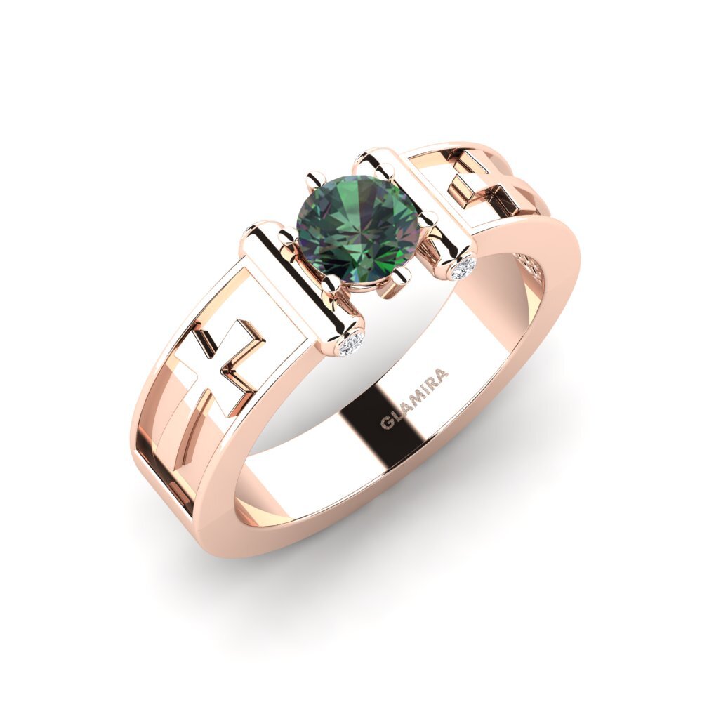 9ct Rose Gold Mystic Topaz Men's Ring Parker