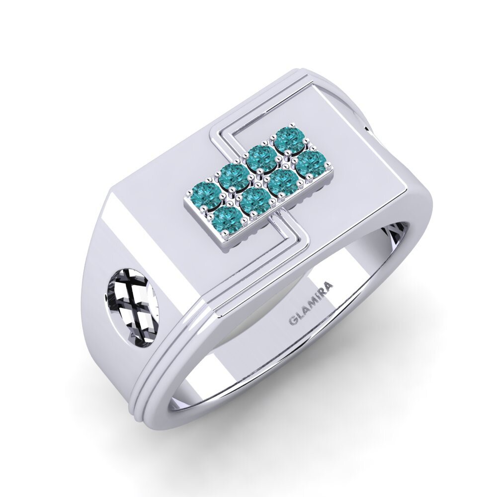Diamant Bleu Bague pour homme Parrot