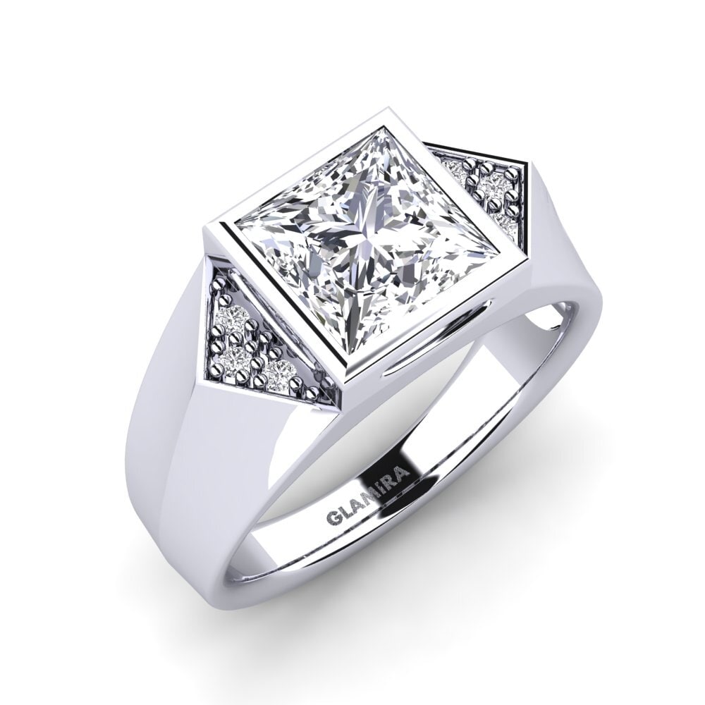 18ct White Gold Lab Grown Diamond Men's Ring Shroomish