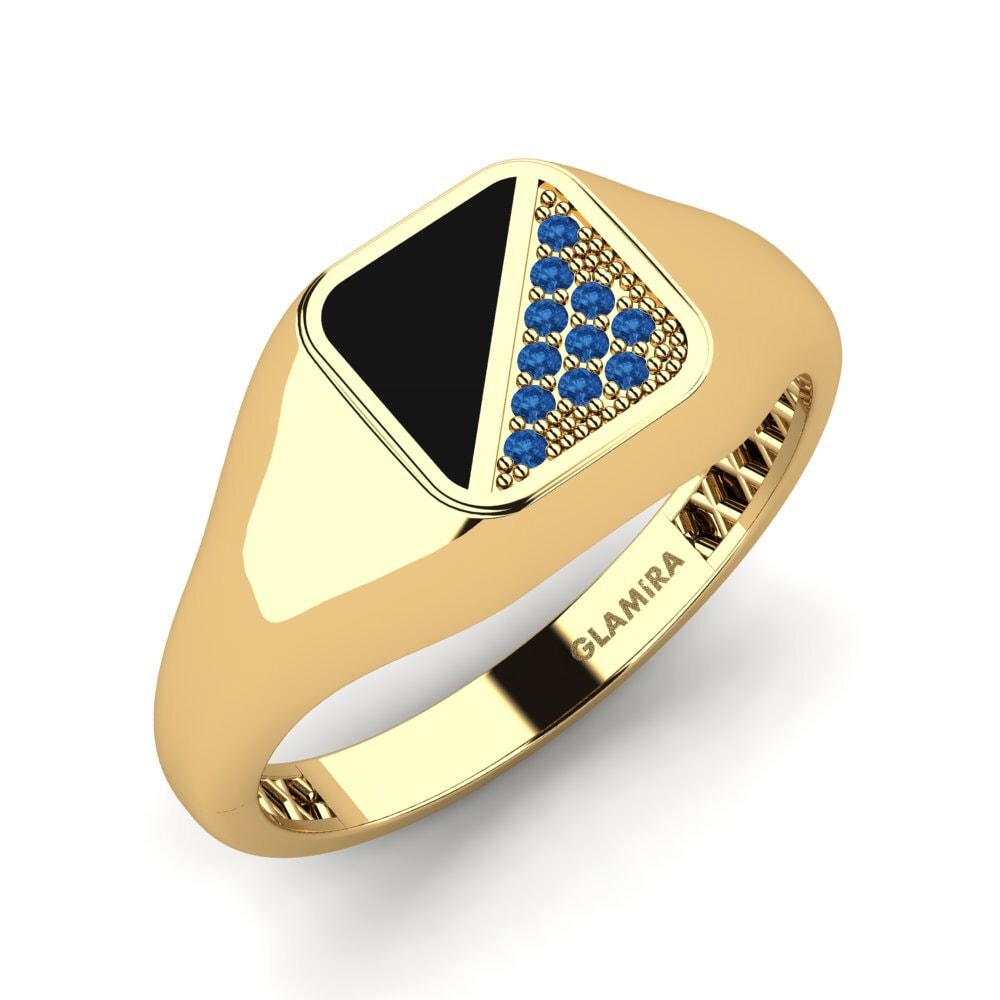 Zircone Bleu Foncé Bague pour homme Weldon