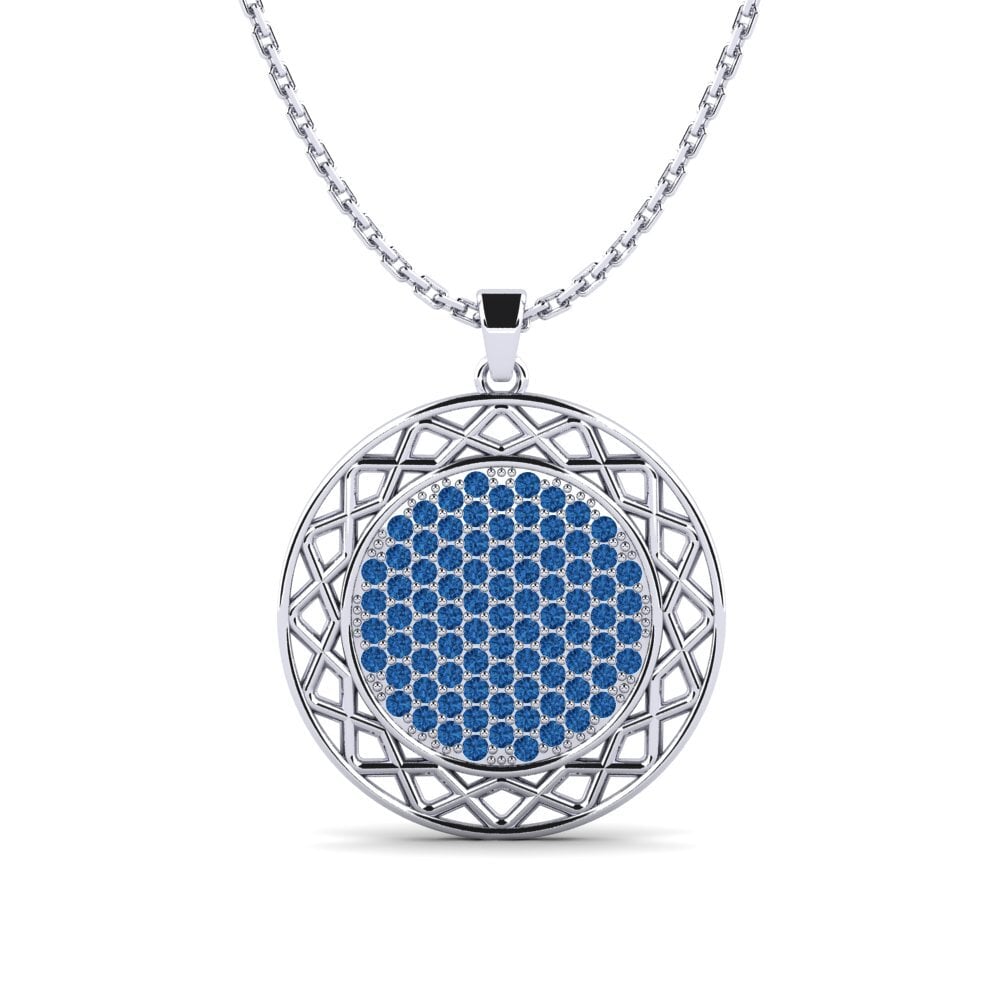 Dark Blue Zirconia Women's Pendant Accius