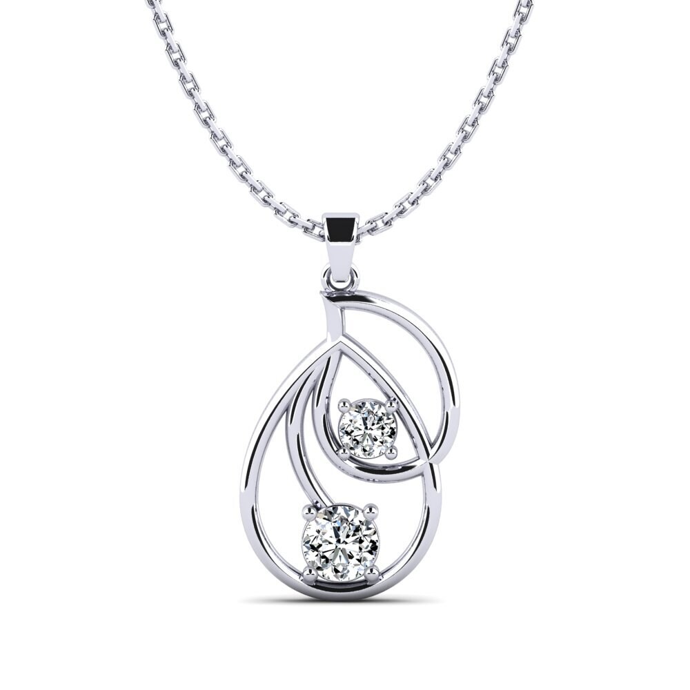 White Silver Zirconia Women's Pendant Admissive