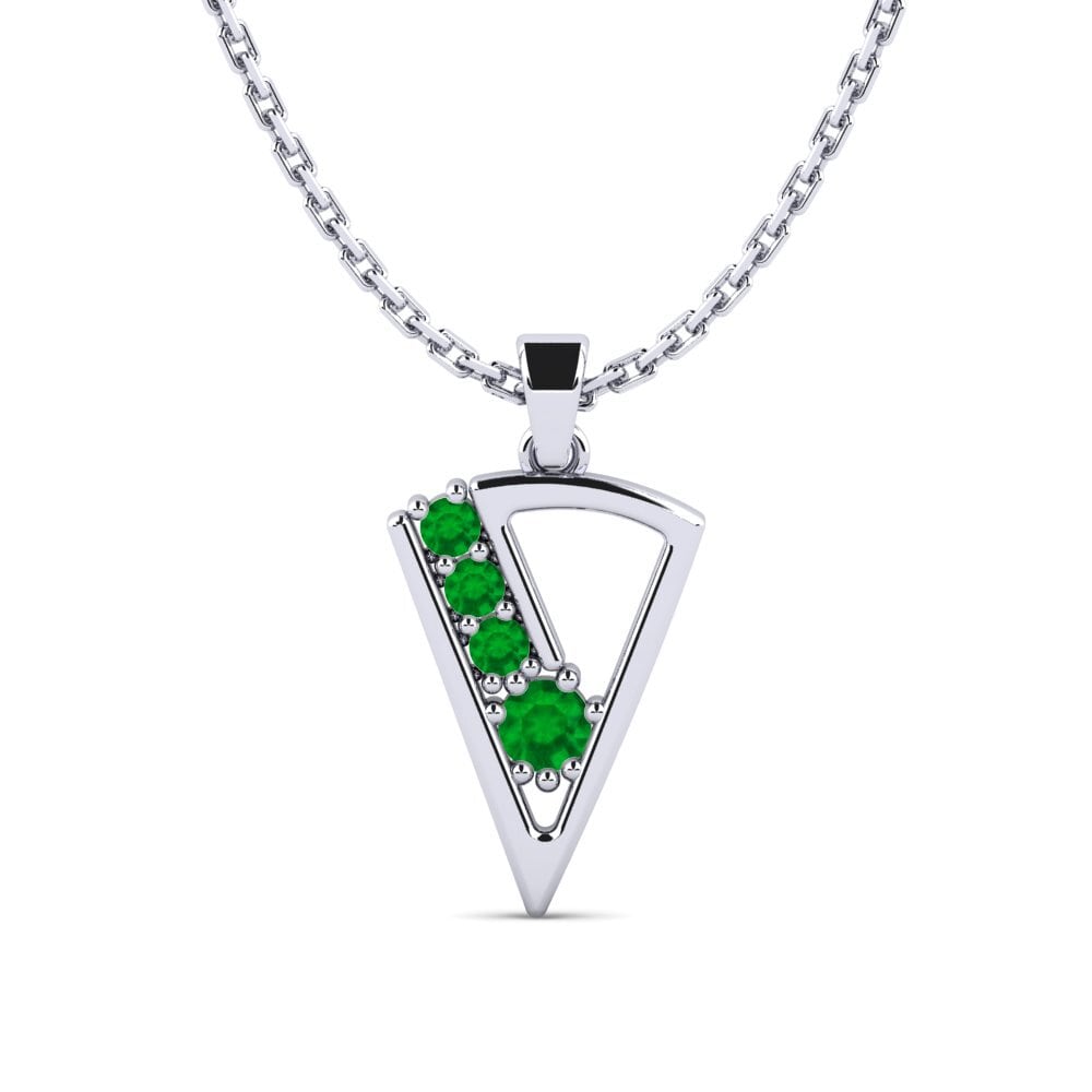 Round Emerald Women's Pendant Annayo
