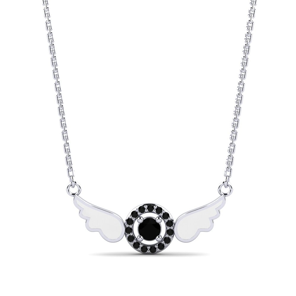 18ct White Gold Women's Necklace Crane