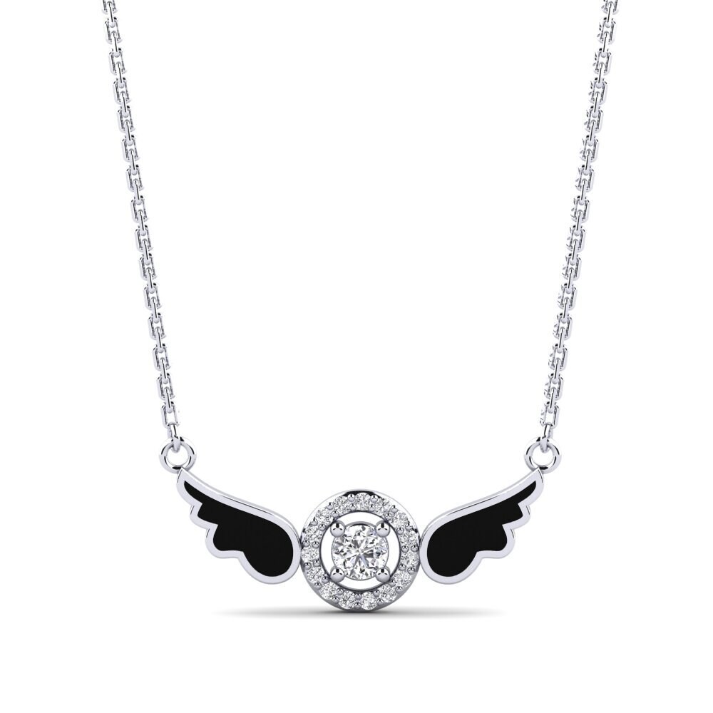Diamond Women's Necklace Crane