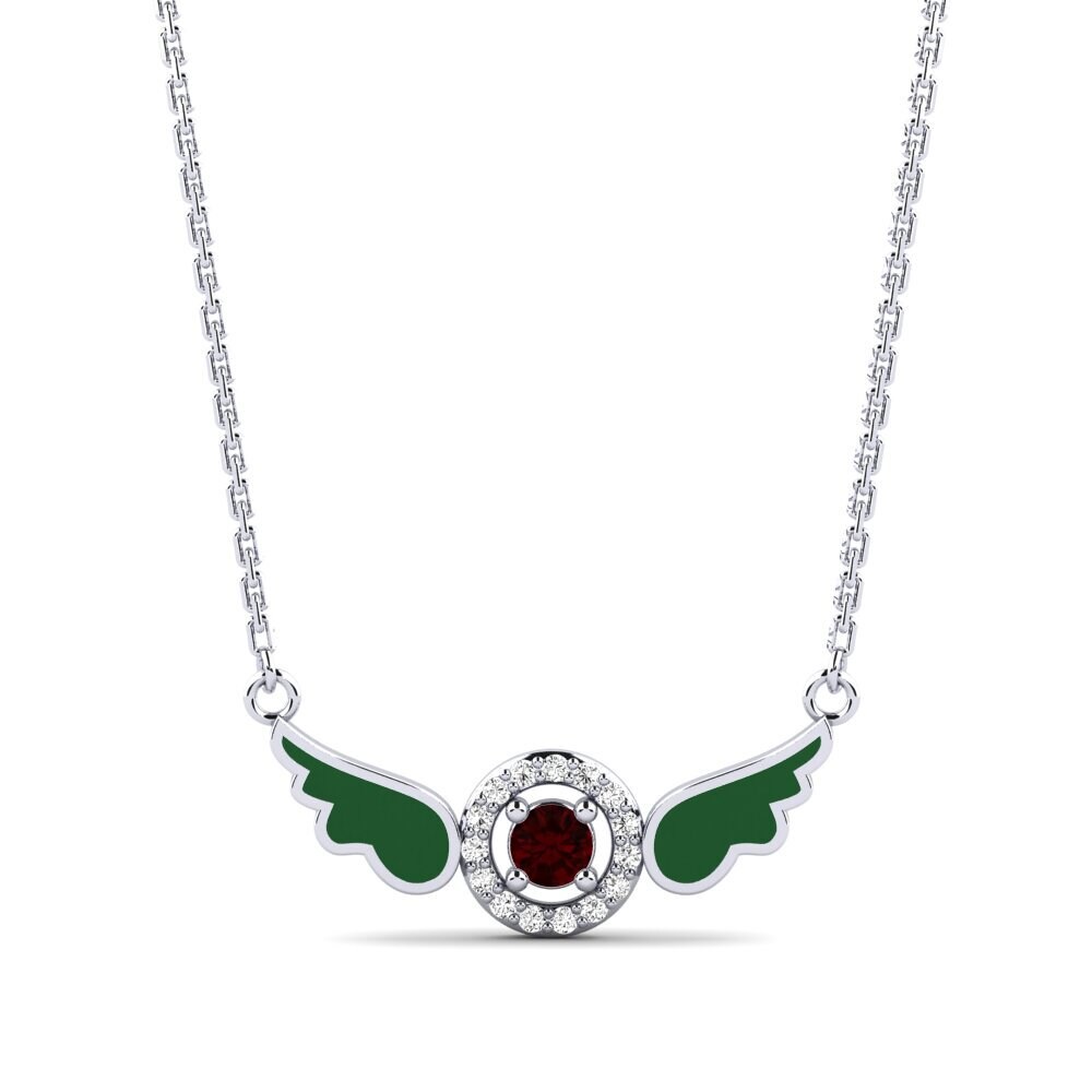 Granate Collar de Mujer Crane