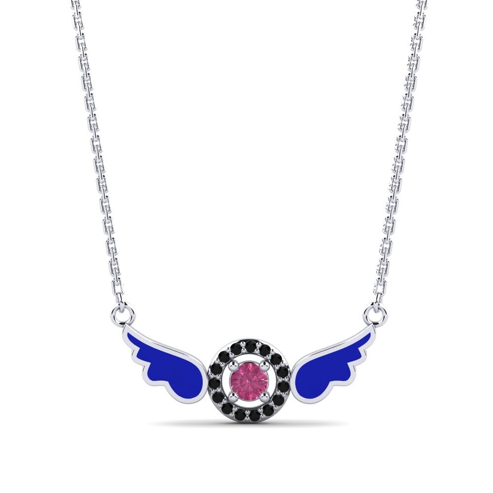Pink Tourmaline Women's Necklace Crane