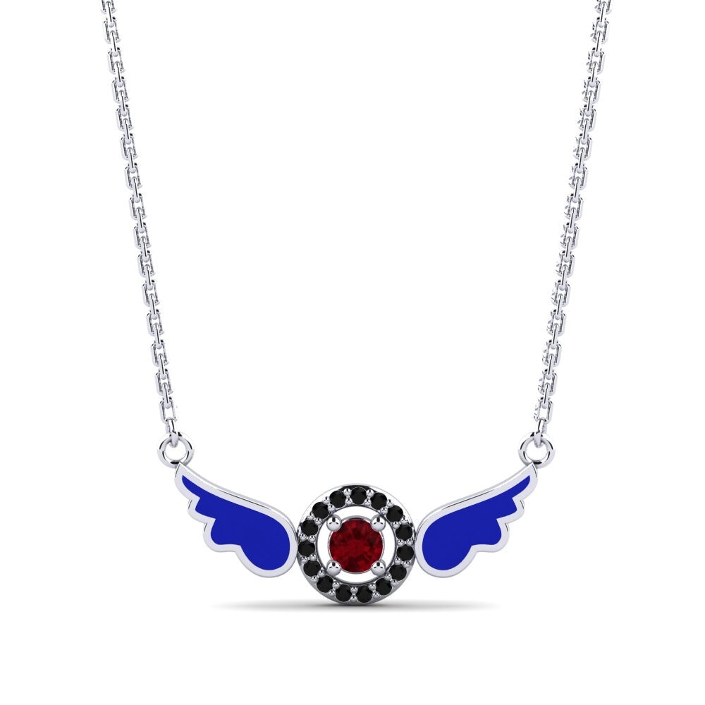 Ruby Women's Necklace Crane