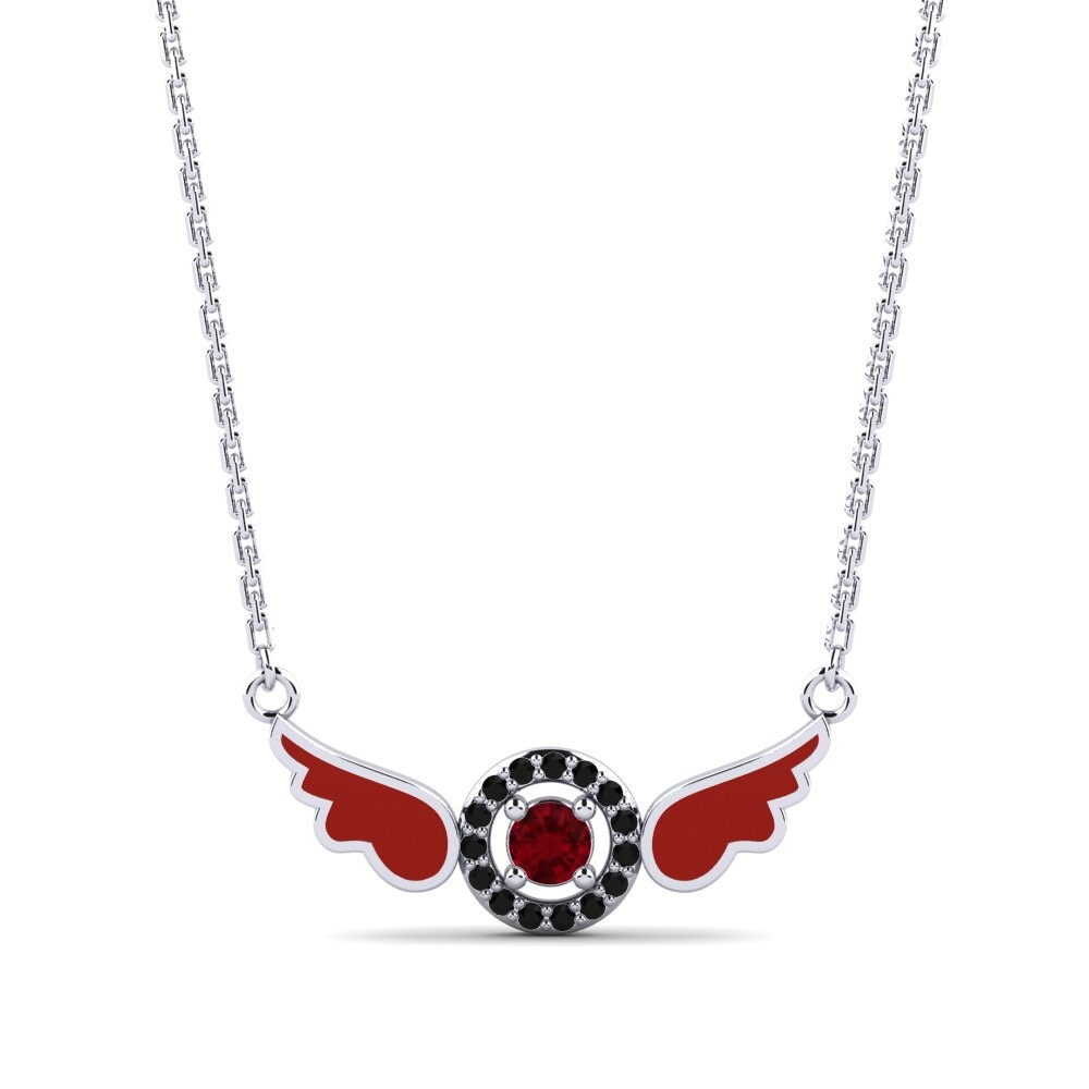 Ruby Women's Necklace Crane
