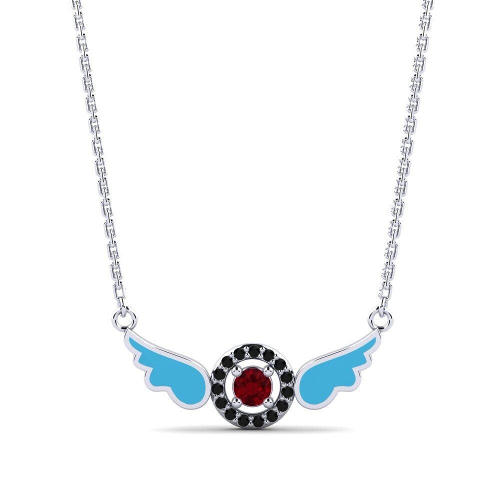 Ruby Women's Necklace Crane