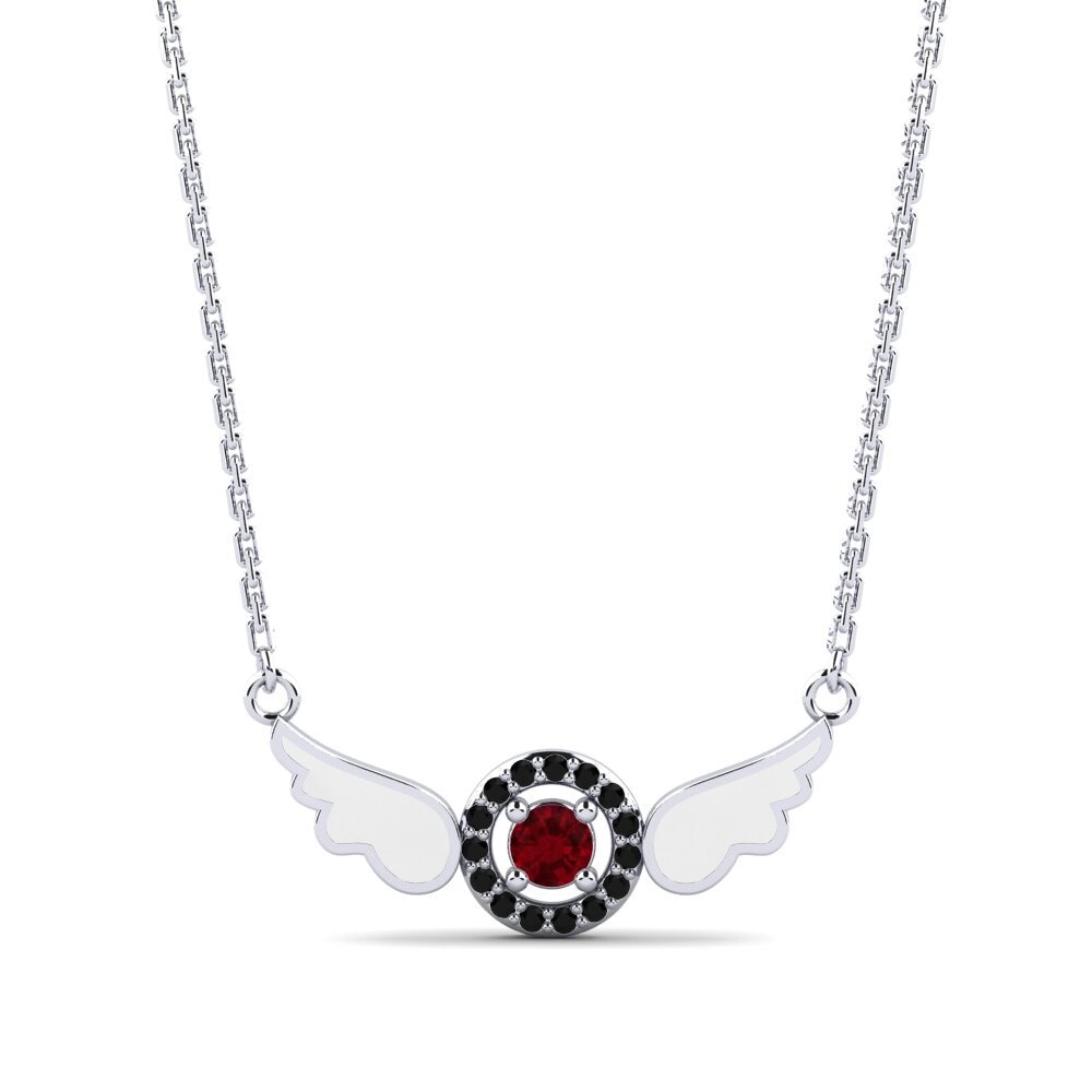 Ruby Women's Necklace Crane