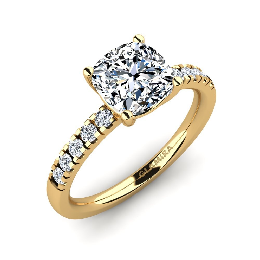 14k Yellow Gold Zirconia Engagement Ring Allison
